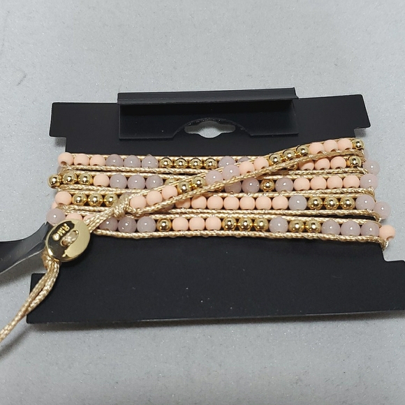 Rebecca Minkoff Mixed Media Wrap Bracelet rose gold - Picture 4 of 5